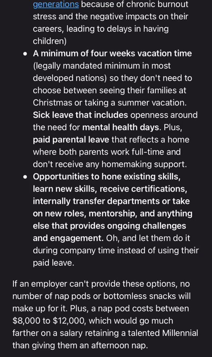 Woman Shares What Workplace Perks Millennials Would Give Up In Exchange For These 8 Benefits Woman Shares What Workplace Perks Millennials Would Give Up In Exchange For These 8 Benefits