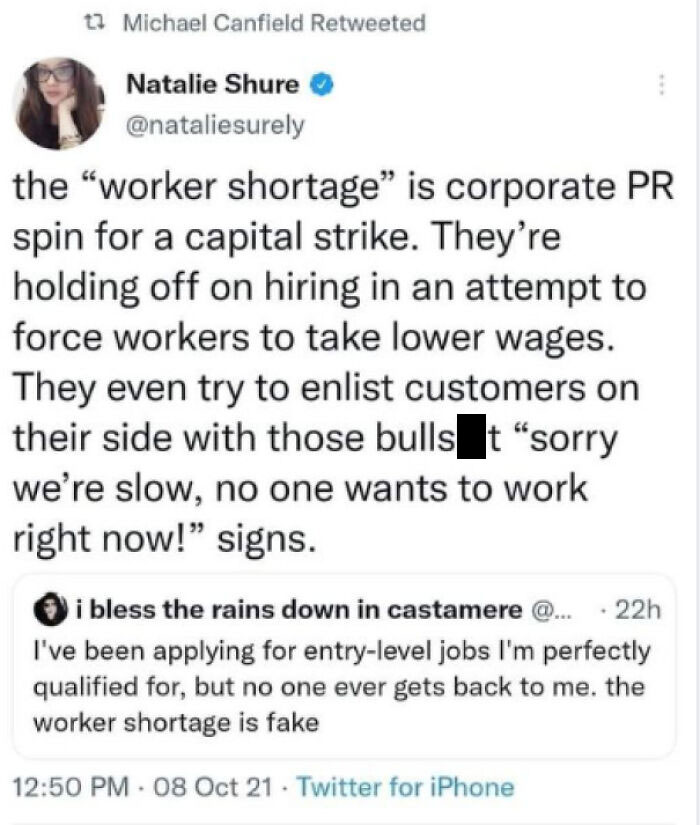 Worker Shortage Is A Corporate Pr Spin For Capital Strike