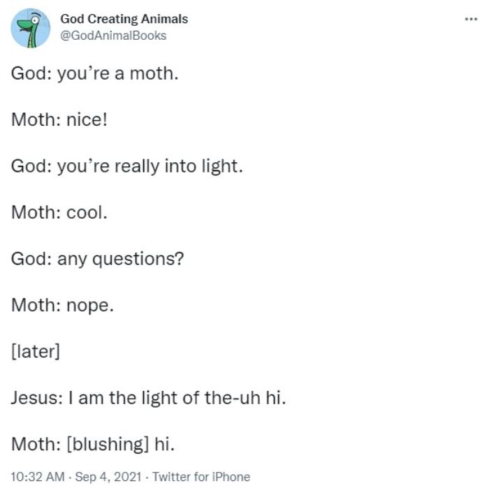God Creates A Moth