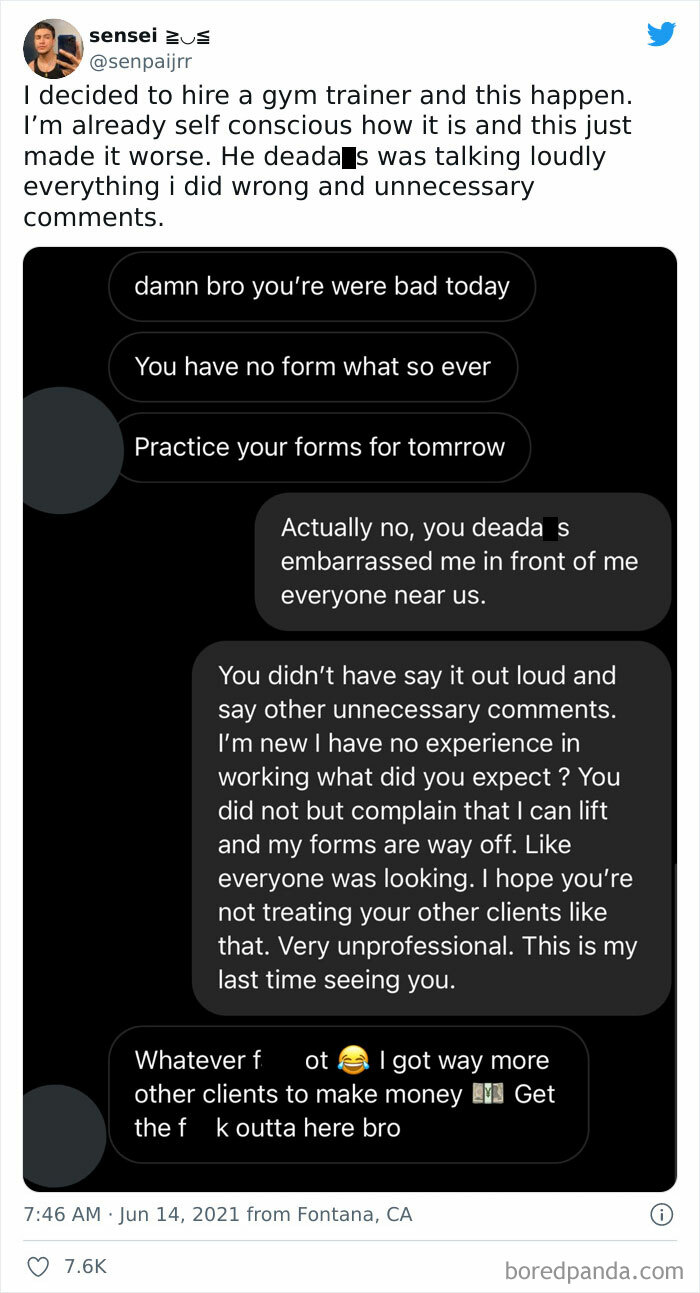 Trainer A*shole Loses Job Through Homophobia And Humiliated Client By Loudly Professing His Clients New Workout Methods Suck For All To Hear