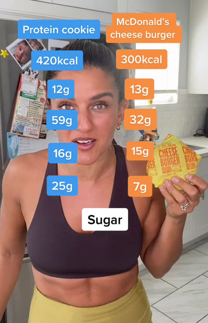 Personal Trainer Says A McDonald's Cheeseburger Is Healthier Than A Protein Cookie, Follows Up With Proof Personal Trainer Says A McDonald's Cheeseburger Is Healthier Than A Protein Cookie, Follows Up With Proof