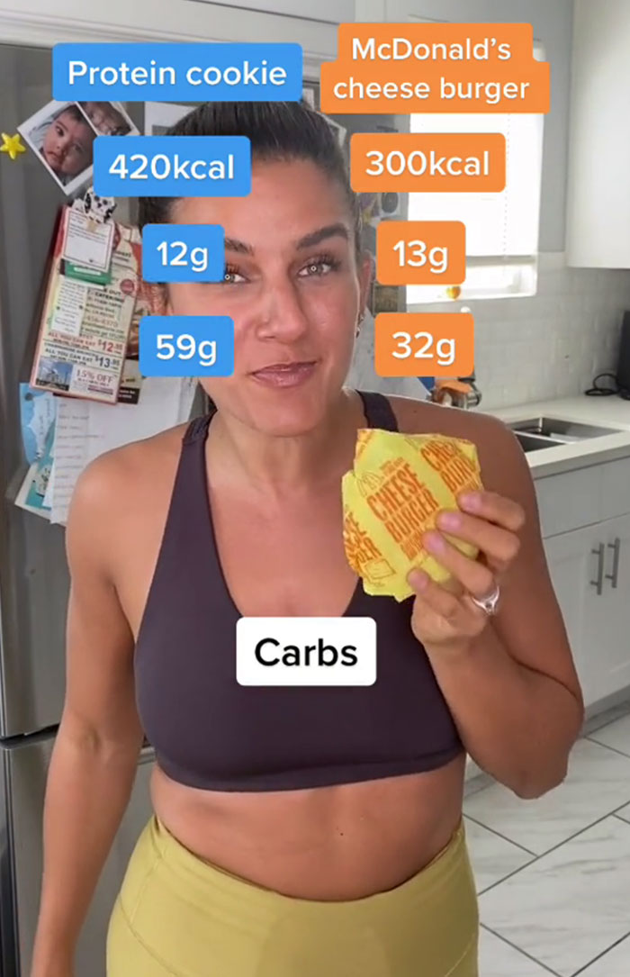 Personal Trainer Says A McDonald's Cheeseburger Is Healthier Than A Protein Cookie, Follows Up With Proof