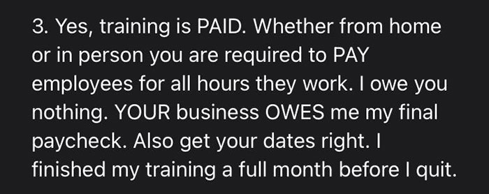 Former Employee Confronts Their Workplace For Not Paying Them Their Last Paycheck, Receives An Angry Email Former Employee Confronts Their Workplace For Not Paying Them Their Last Paycheck, Receives An Angry Email
