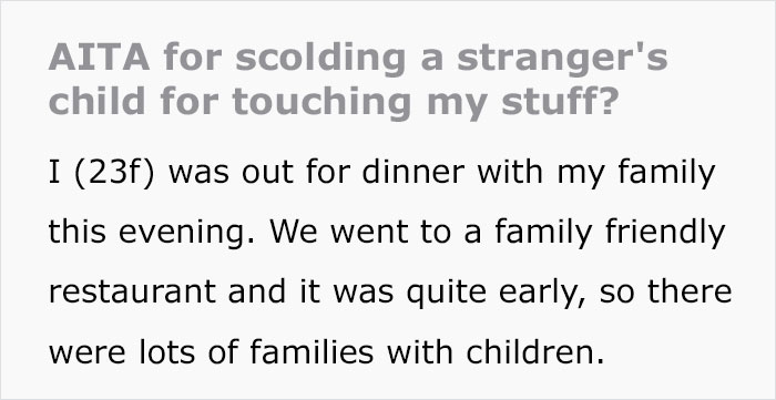Woman Rebukes An Annoying Child For Touching Her Stuff At A Restaurant, Gets Confronted By His Mother Woman Rebukes An Annoying Child For Touching Her Stuff At A Restaurant, Gets Confronted By His Mother