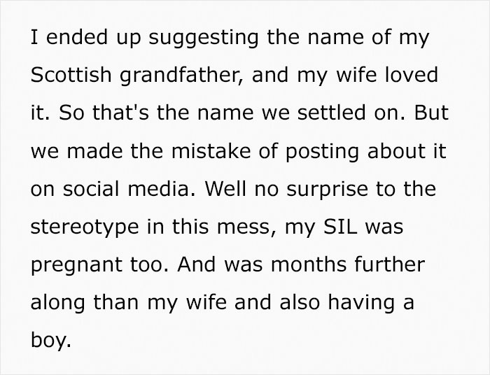 Sister-In-Law Steals Baby Name Out Of Spite, Regrets It After The Couple's Reaction Sister-In-Law Steals Baby Name Out Of Spite, Regrets It After The Couple's Reaction