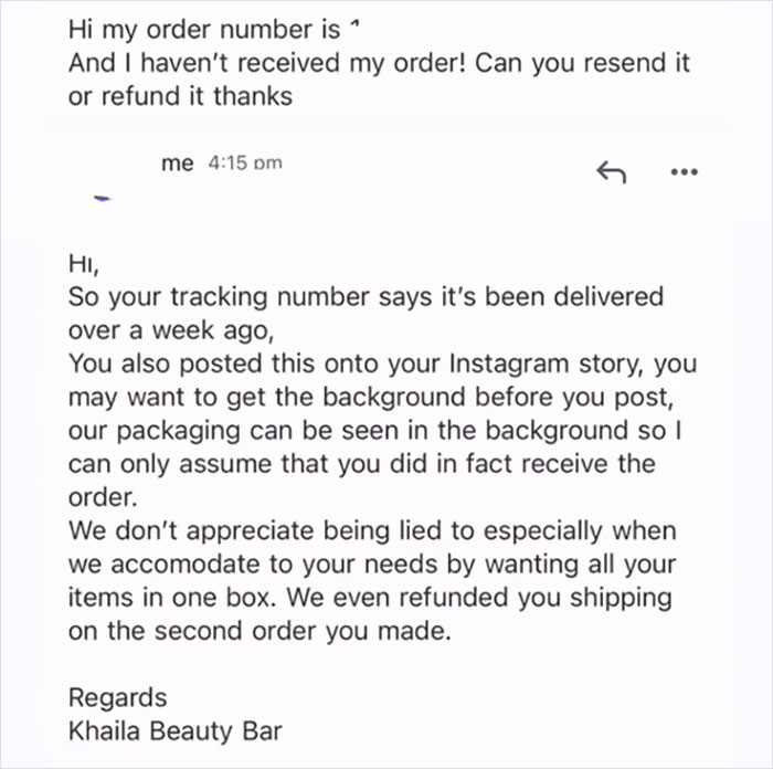 "Our Packaging Can Be Seen In The Background:" Small Business Owner Exposes Lying Customer "Our Packaging Can Be Seen In The Background:" Small Business Owner Exposes Lying Customer