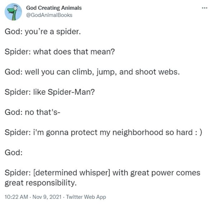 God Creates A Spider