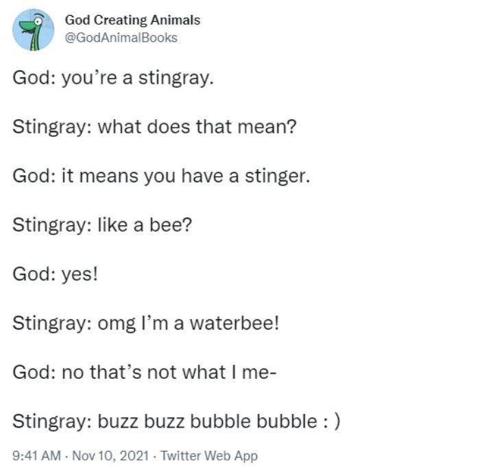 God Creates A Stingray