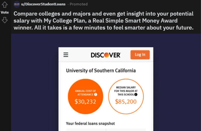 For Our Non-American Friends Who Probably Wouldn't See This Targeted Ad, I Present To You A Profit Calculator On Student Loans From A Major Credit Card Company