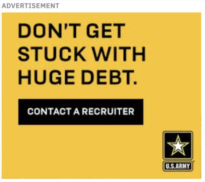 Want To Avoid Debt? Easy! Go To War!