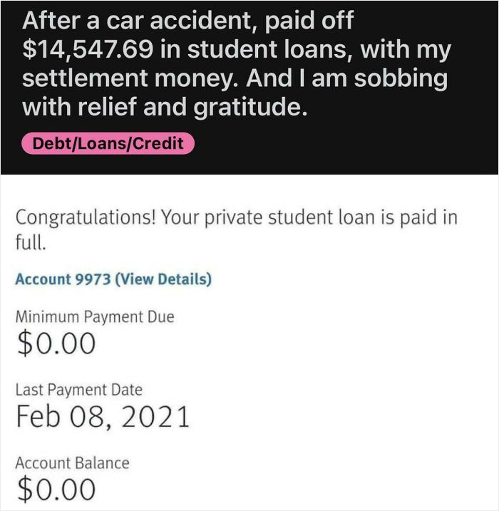 Paying Off Student Debt By Getting In A Car Accident