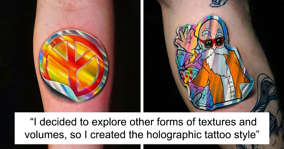 Acid Smiles - Holographic Tattoonie – Tattoo for a week
