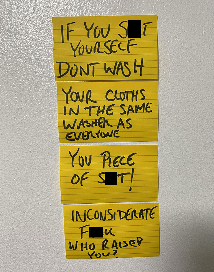 Found This Nice Note On The Laundry Room Door In My Girlfriends Apartment Building