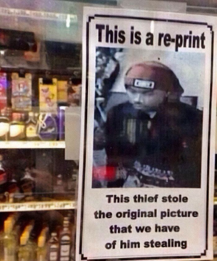 Robar el cartel donde informan de tu robo