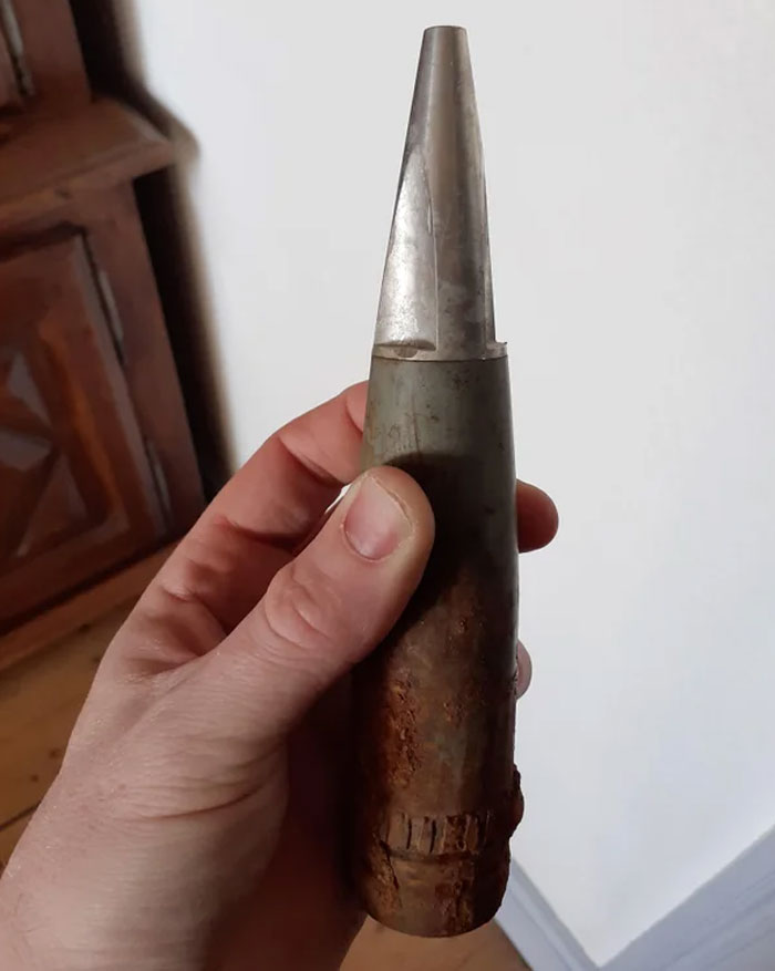 Ammunition With A Weird Shiny Tip, Could Be 30mm? Worried If Inert Or Not. Found On Glacier In Swiss