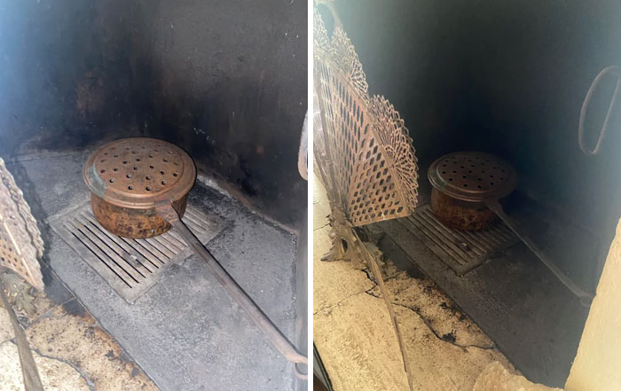 What Is This Pot Inside Of The Fireplace Of The Apartment I Am Renting In Italy?