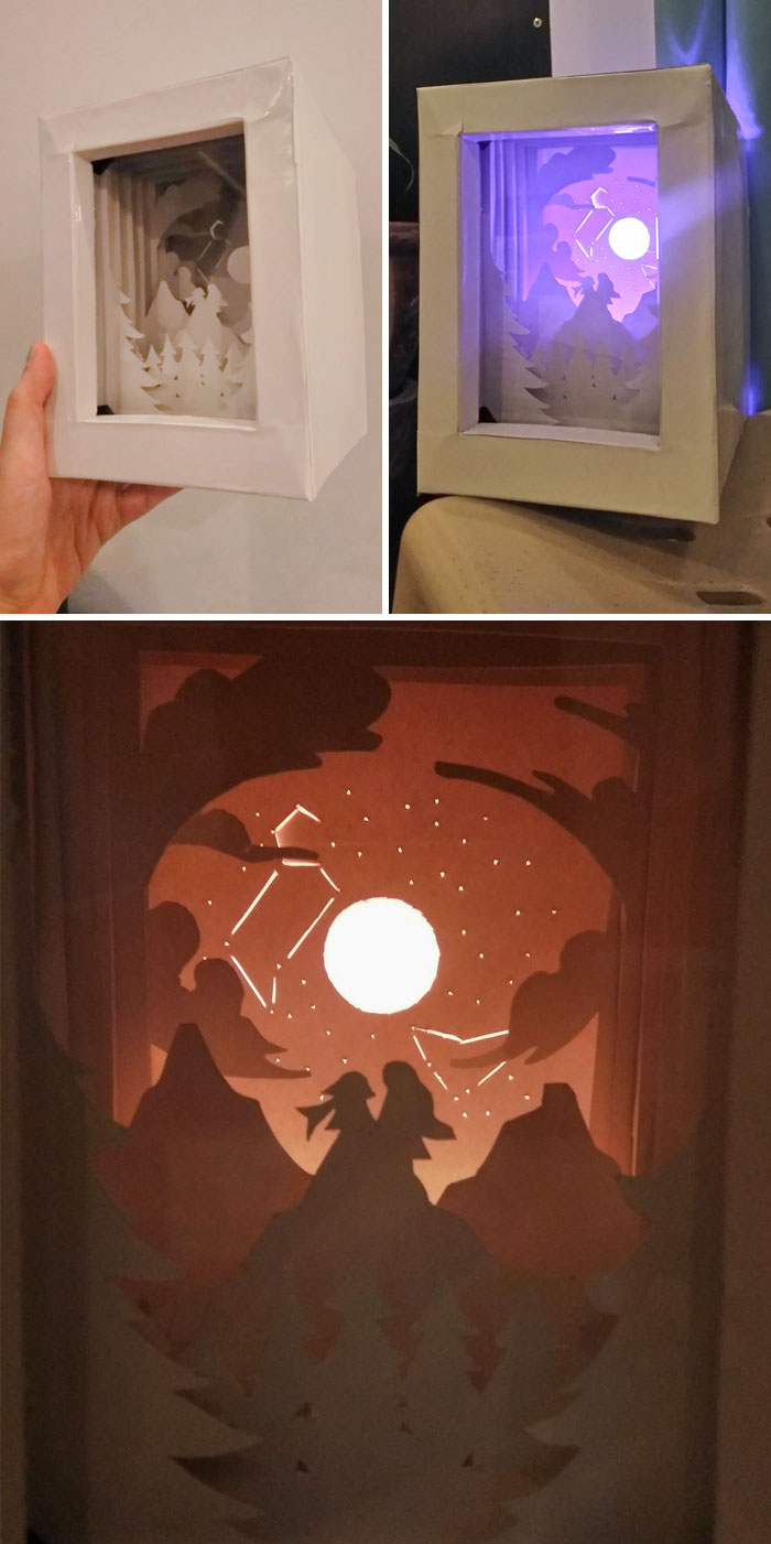 My Boyfriend Made Me A Pretty Paperlamp With My Travellers In It
