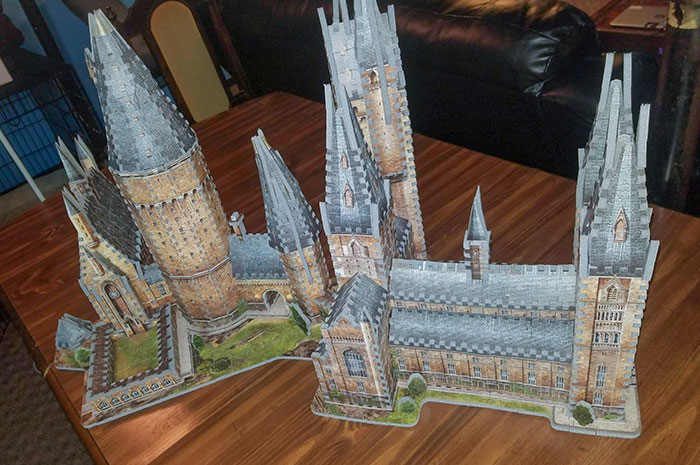 My Husband, Who Is Not A Hp Fan Himself, Bought Me The Hogwarts 3D Puzzle And Built It With Me While Watching All 8 Movies
