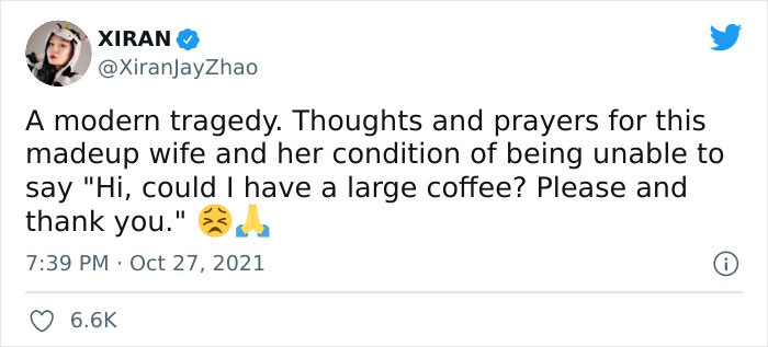 Man Shares How His Wife Didn't Know How To Speak To A Cafe Server She Thought Was Trans, Gets Roasted Man Shares How His Wife Didn't Know How To Speak To A Cafe Server She Thought Was Trans, Gets Roasted