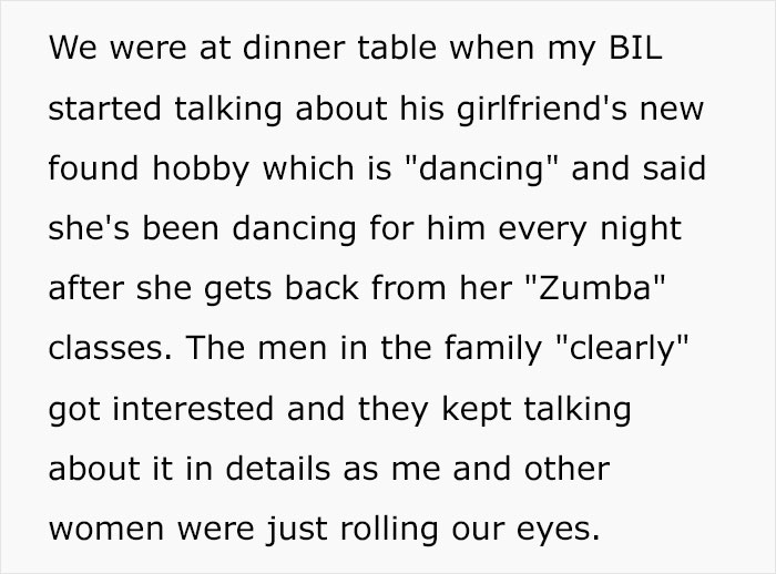Man Asks His Wife Why She Doesn't Dance For Him Every Night After Work Like BIL's Girlfriend, Is Left Embarrassed When She Drops The Real Reason Man Asks His Wife Why She Doesn't Dance For Him Every Night After Work Like BIL's Girlfriend, Is Left Embarrassed When She Drops The Real Reason