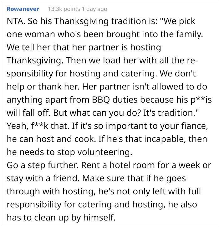 Woman Refuses To Single-Handedly Host Thanksgiving And Christmas For 20+ People For The 4th Year In A Row, Fiancé Gets Furious Woman Refuses To Single-Handedly Host Thanksgiving And Christmas For 20+ People For The 4th Year In A Row, Fiancé Gets Furious