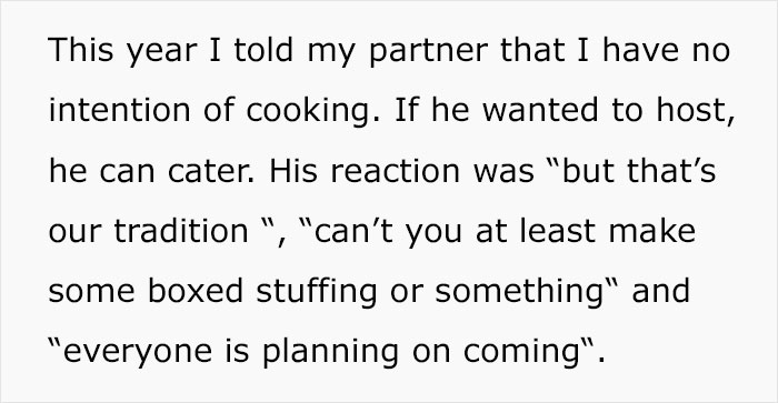 Woman Refuses To Single-Handedly Host Thanksgiving And Christmas For 20+ People For The 4th Year In A Row, Fiancé Gets Furious Woman Refuses To Single-Handedly Host Thanksgiving And Christmas For 20+ People For The 4th Year In A Row, Fiancé Gets Furious