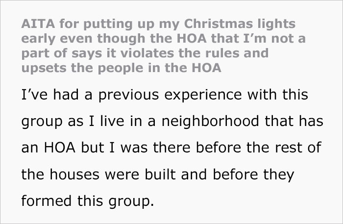 The HOA Tries To Enforce The Christmas Light Rule On This Guy Who Doesn't Belong To The Association He's Not With