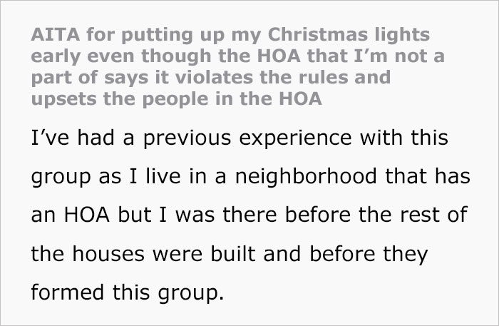 HOA Tries To Impose Christmas Light Rules On This Guy Who Doesn’t Belong To The Association, He Isn’t Putting Up With It HOA Tries To Impose Christmas Light Rules On This Guy Who Doesn’t Belong To The Association, He Isn’t Putting Up With It
