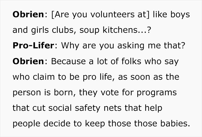 Woman Verbally Destroys Anti-Choice Heckler At Abortion Clinic Who Fails To Argue Why She’s Against Social Safety Nets For Born People Woman Verbally Destroys Anti-Choice Heckler At Abortion Clinic Who Fails To Argue Why She’s Against Social Safety Nets For Born People