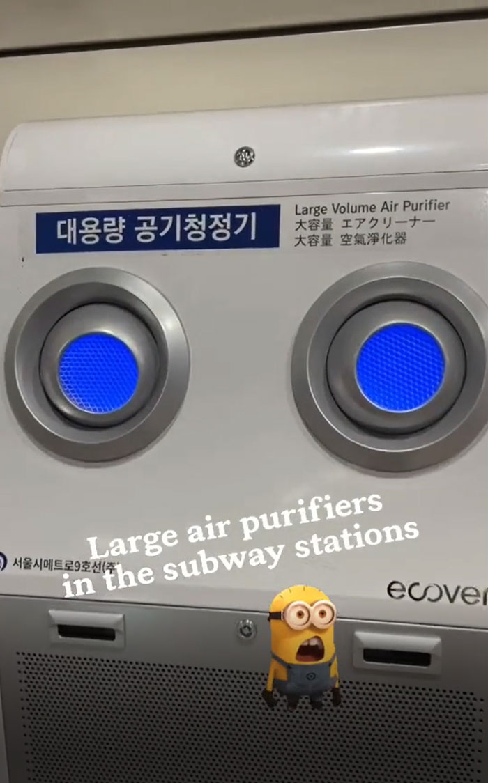 South Korea Has Large Air Purifiers In The Subway Stations