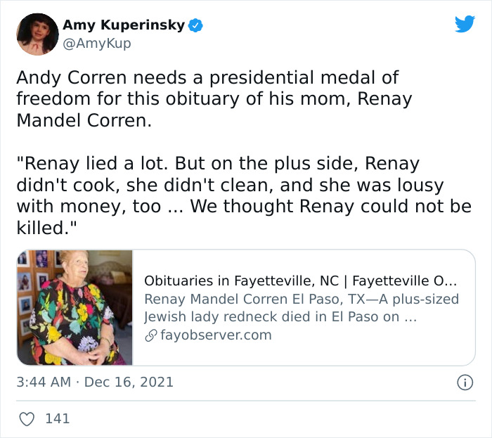 People Are Cracking Up Over This Hilariously Savage Obituary Gay Son Wrote For His Mother People Are Cracking Up Over This Hilariously Savage Obituary Gay Son Wrote For His Mother