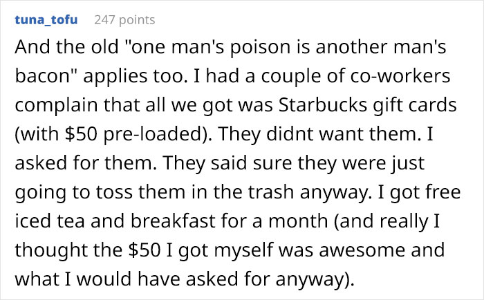 Folks Online Share Similar Stories After Guy Tells How He Understood His ‘Cheap’ $15 Company Christmas Gifts Were Actually Bought By Manager Folks Online Share Similar Stories After Guy Tells How He Understood His ‘Cheap’ $15 Company Christmas Gifts Were Actually Bought By Manager