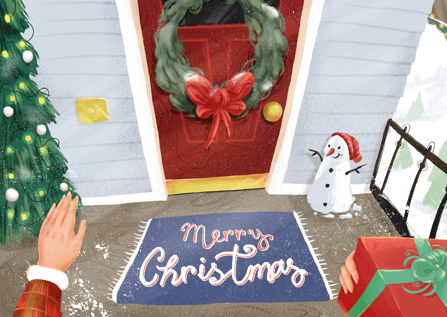 I Created Pov-Style Illustrations That Bring Christmas Experiences To Others During Isolation