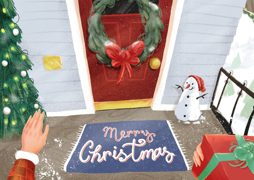 I Created Pov-Style Illustrations That Bring Christmas Experiences To Others During Isolation