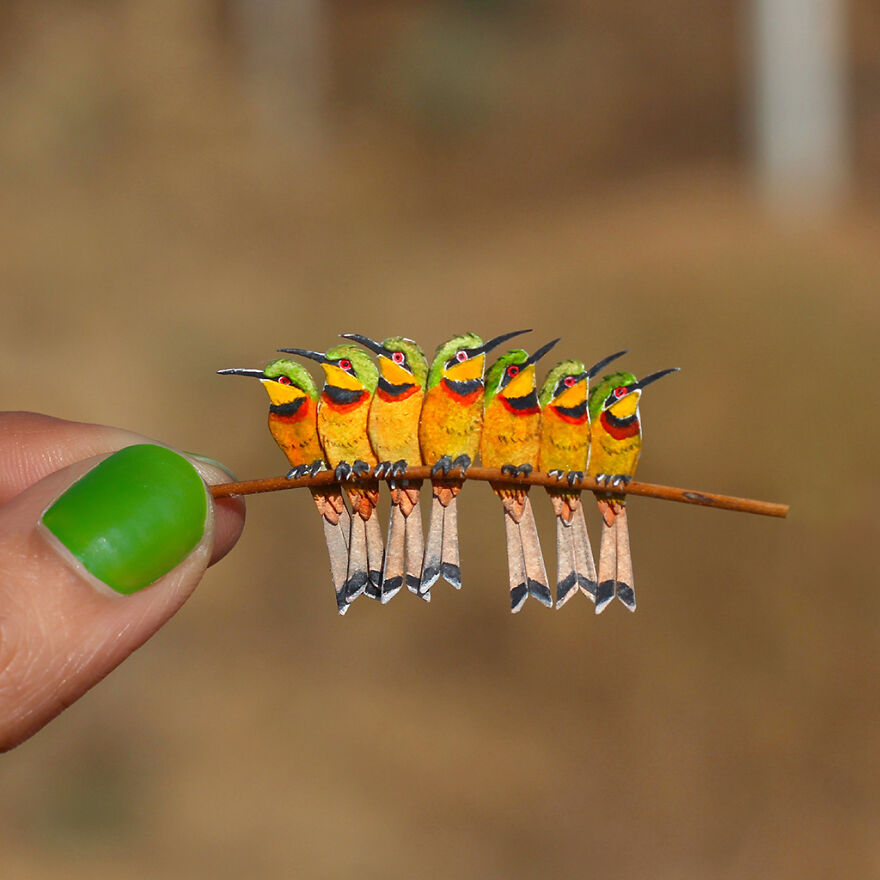 I Created Miniature Paper Cut Artworks Every Day For 1000 Days To Create Awareness About Wildlife I Created Miniature Paper Cut Artworks Every Day For 1000 Days To Create Awareness About Wildlife