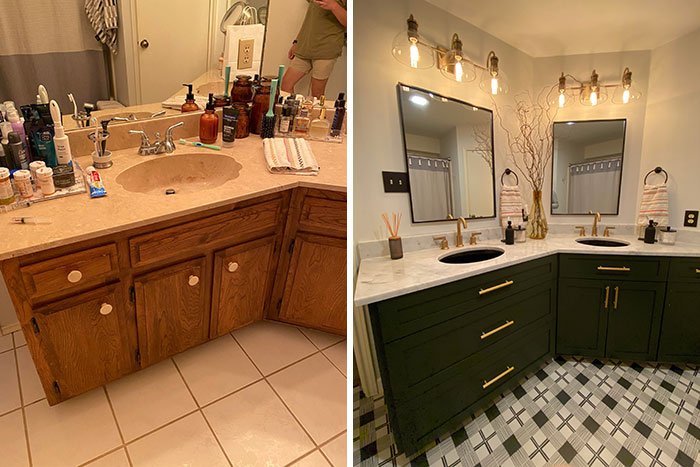 Major Face Lift. Our Bathroom Before And After