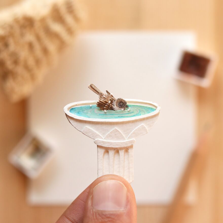 I Created Miniature Paper Cut Artworks Every Day For 1000 Days To Create Awareness About Wildlife I Created Miniature Paper Cut Artworks Every Day For 1000 Days To Create Awareness About Wildlife