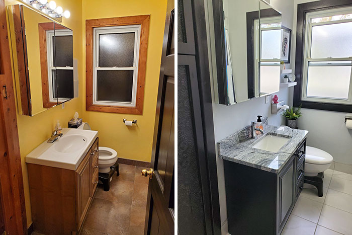 Before And After Of Our DIY Bathroom Refresh