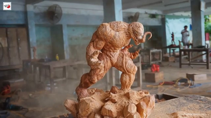 Me - Carving Venom Out Of Wood In A Month