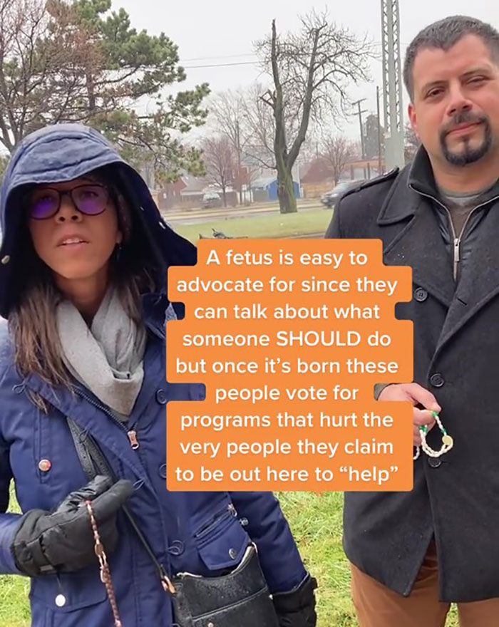 Woman Verbally Destroys Anti-Choice Heckler At Abortion Clinic Who Fails To Argue Why She’s Against Social Safety Nets For Born People
