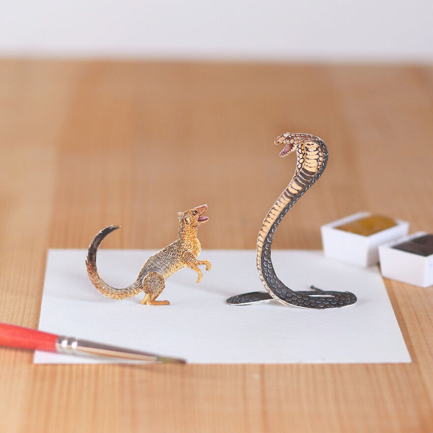 I Created Miniature Paper Cut Artworks Every Day For 1000 Days To Create Awareness About Wildlife I Created Miniature Paper Cut Artworks Every Day For 1000 Days To Create Awareness About Wildlife