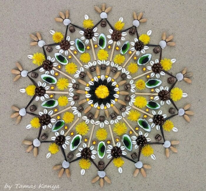 Land Art Mandala Compositions By Tamas Kanya