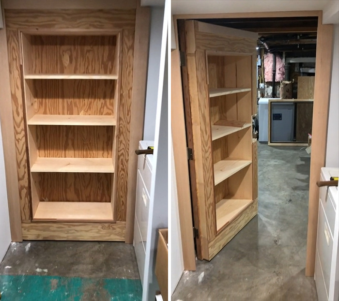A Door I Built To The Storage Section Of My Basement Apartment. Still In Progress