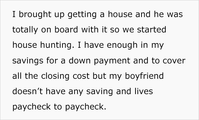 Woman Upsets Boyfriend By Not Wanting His Name On The $400K House She’s Buying For Them