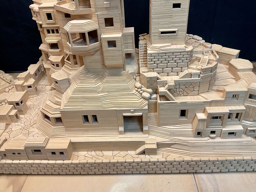 I Glued 425,000 Toothpicks Together To Create A Tiny Metropolis I Glued 425,000 Toothpicks Together To Create A Tiny Metropolis