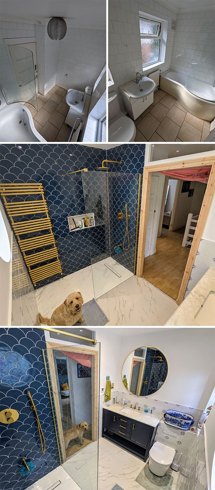 Before And After Of Our Bathroom!!