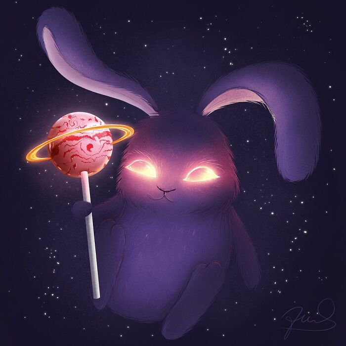 I Painted 19 Illustrations Of Cute Glowing Forest Monsters And Spirits