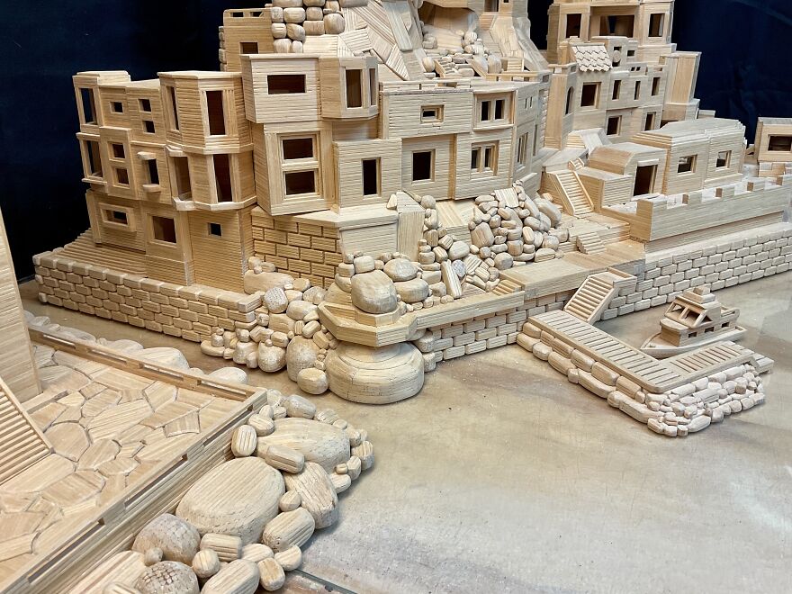 I Glued 425,000 Toothpicks Together To Create A Tiny Metropolis I Glued 425,000 Toothpicks Together To Create A Tiny Metropolis
