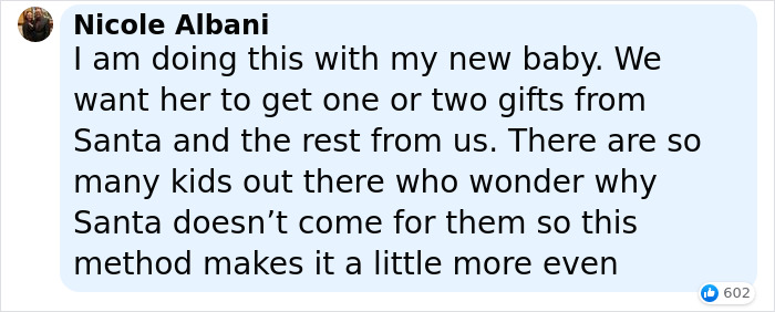 Mom Gets Called Out For Telling Kids Some Gifts Aren't From Santa, Inspires Other Parents Share Their Gifting Tactics Mom Gets Called Out For Telling Kids Some Gifts Aren't From Santa, Inspires Other Parents Share Their Gifting Tactics