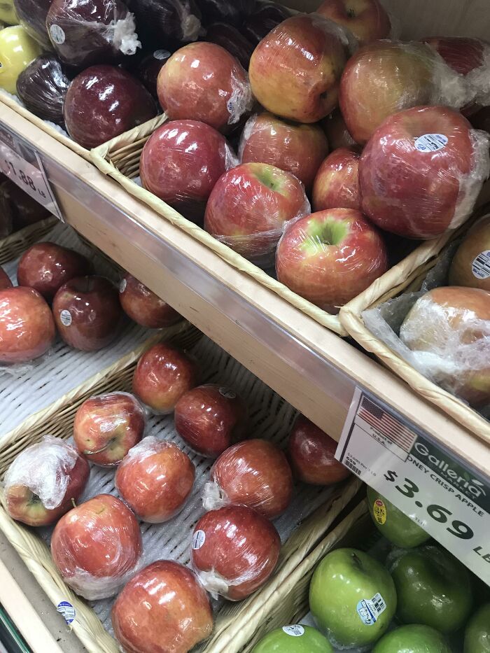 Individually Shrink Wrapped Apples